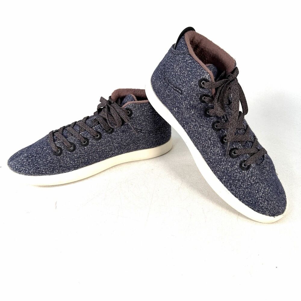 Allbirds Women’s Merino Wool Piper Mid Lace Up Sneaker Matterhorn Blue Size 10